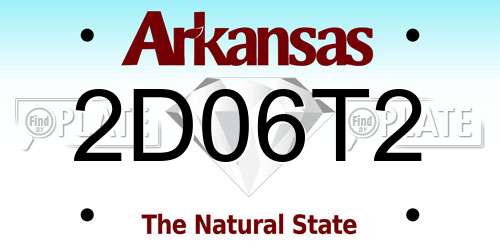 2D06T2 Arkansas License Plate