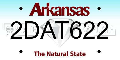 2DAT622 Arkansas License Plate