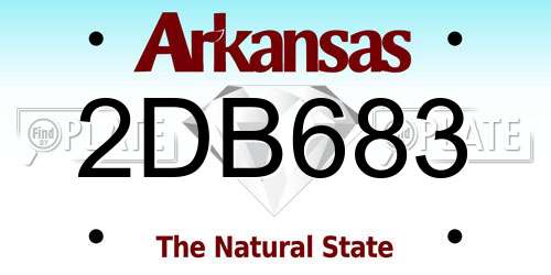 2DB683 Arkansas License Plate
