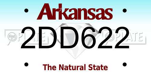 2DD622 Arkansas License Plate