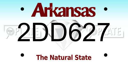 2DD627 Arkansas License Plate