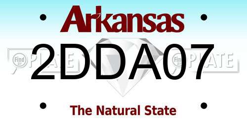 2DDA07 Arkansas License Plate