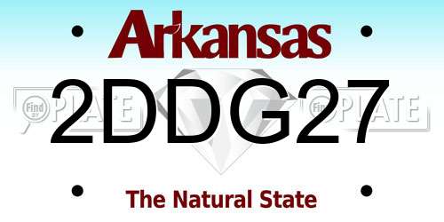 2DDG27 Arkansas License Plate