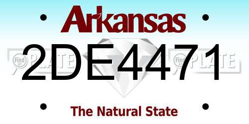 2DE4471 Arkansas License Plate