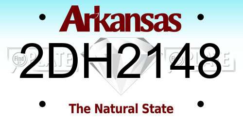 2DH2148 Arkansas License Plate