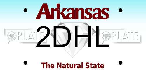 2DHL Arkansas License Plate