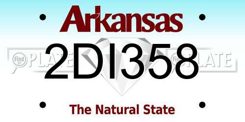 2DI358 Arkansas License Plate