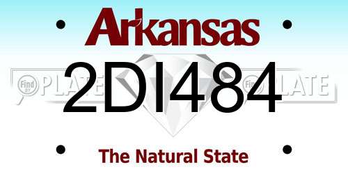 2DI484 Arkansas License Plate