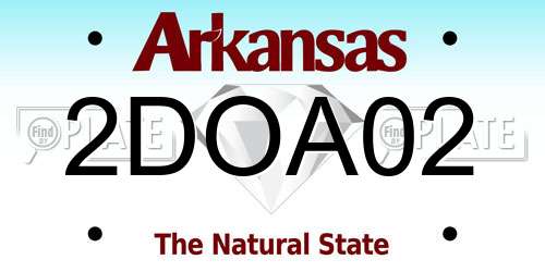 2DOA02 Arkansas License Plate