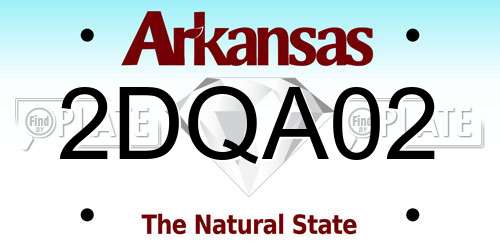 2DQA02 Arkansas License Plate