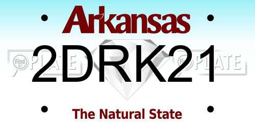 2DRK21 Arkansas License Plate