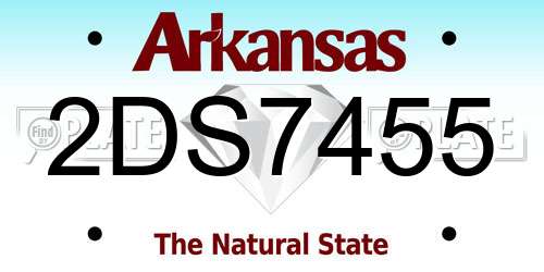 2DS7455 Arkansas License Plate