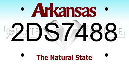2DS7488 Arkansas License Plate