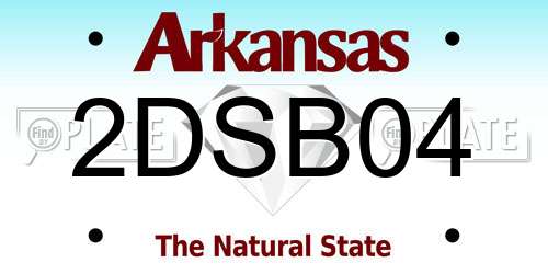 2DSB04 Arkansas License Plate