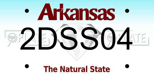 2DSS04 Arkansas License Plate