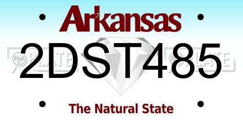 2DST485 Arkansas License Plate