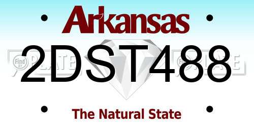 2DST488 Arkansas License Plate