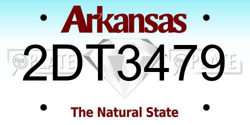 2DT3479 Arkansas License Plate