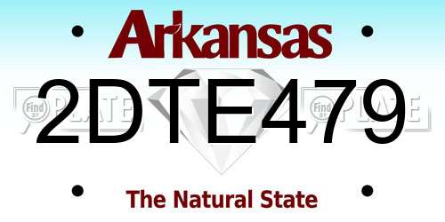 2DTE479 Arkansas License Plate