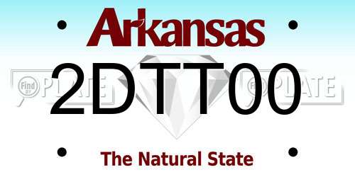 2DTT00 Arkansas License Plate
