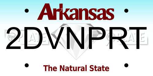 2DVNPRT Arkansas License Plate