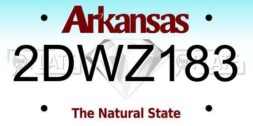 2DWZ183 Arkansas License Plate