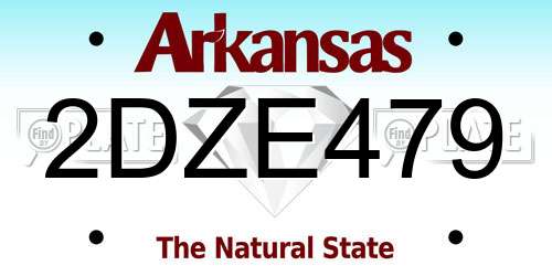 2DZE479 Arkansas License Plate
