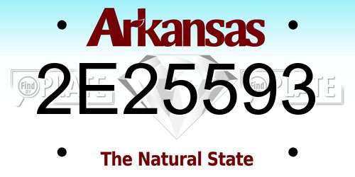2E25593 Arkansas License Plate