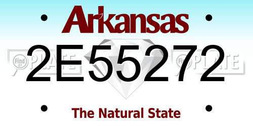 2E55272 Arkansas License Plate