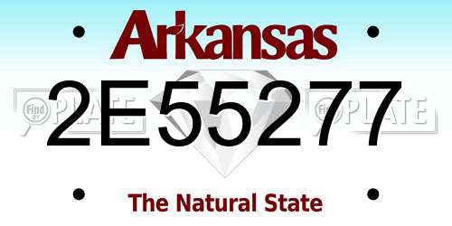 2E55277 Arkansas License Plate