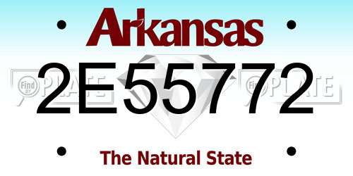 2E55772 Arkansas License Plate