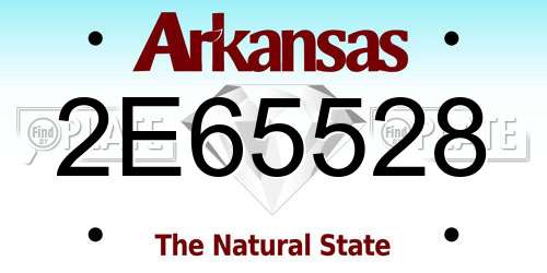 2E65528 Arkansas License Plate