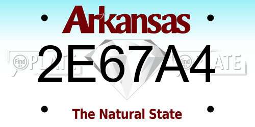 2E67A4 Arkansas License Plate