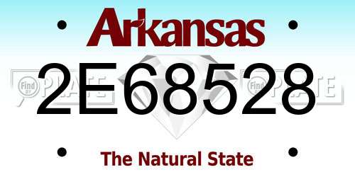 2E68528 Arkansas License Plate