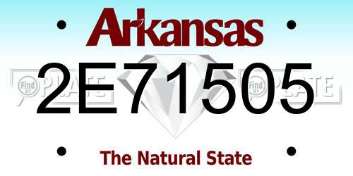 2E71505 Arkansas License Plate