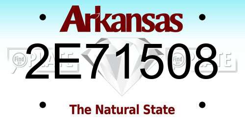 2E71508 Arkansas License Plate