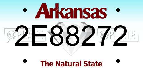 2E88272 Arkansas License Plate