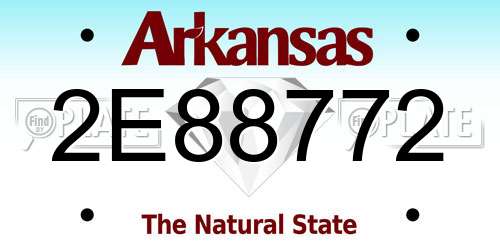 2E88772 Arkansas License Plate