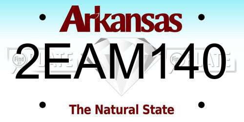 2EAM140 Arkansas License Plate