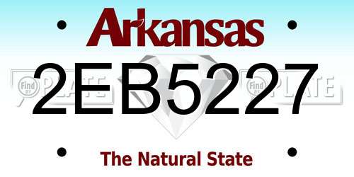 2EB5227 Arkansas License Plate
