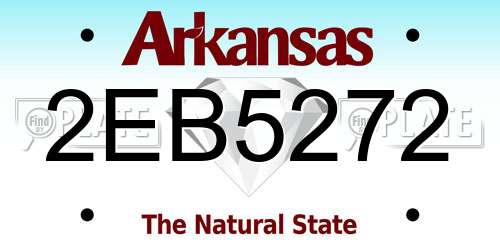 2EB5272 Arkansas License Plate