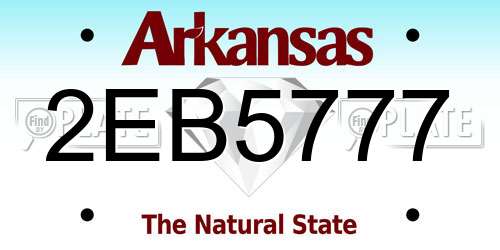 2EB5777 Arkansas License Plate