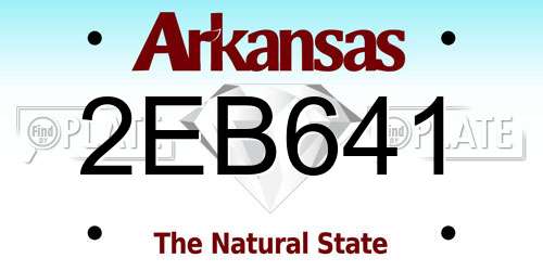 2EB641 Arkansas License Plate
