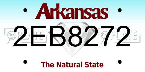 2EB8272 Arkansas License Plate