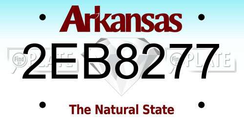 2EB8277 Arkansas License Plate