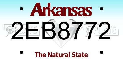 2EB8772 Arkansas License Plate