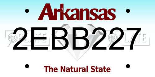 2EBB227 Arkansas License Plate