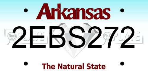 2EBS272 Arkansas License Plate