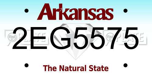 2EG5575 Arkansas License Plate