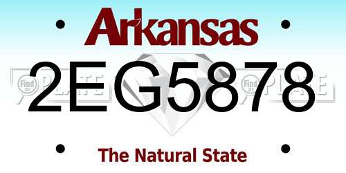 2EG5878 Arkansas License Plate